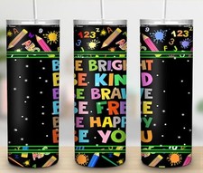 Teacher Appreciation 20oz Skinny Tumbler Custom Gift Insulated Stainless