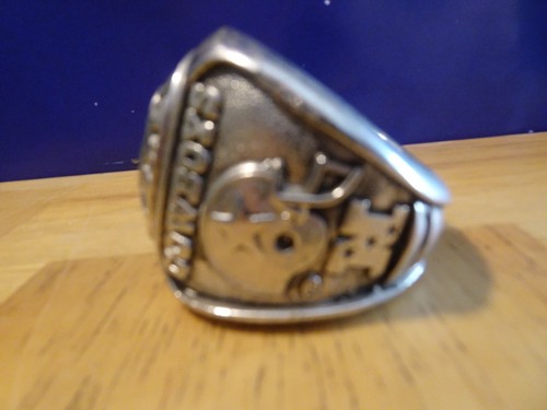DALLAS COWBOYS NFL Commemorative Paperweight Ring Silver Tone Large Heavy VGC - Picture 3 of 6