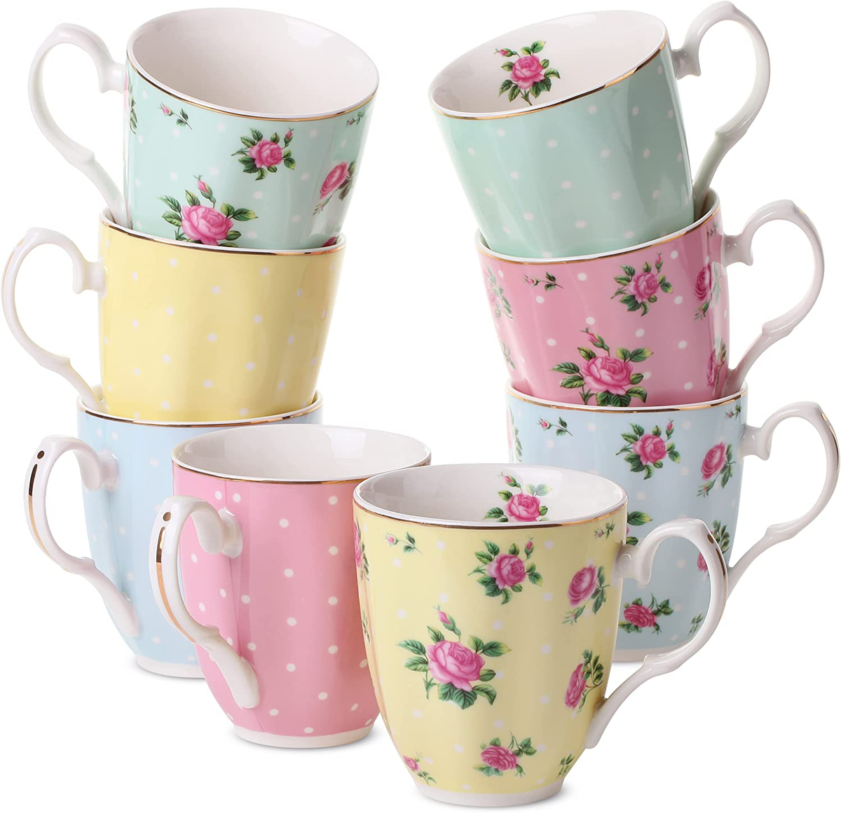 9 oz paper coffee cups Green & Blue Plaid Cups (8pcs) main image 1