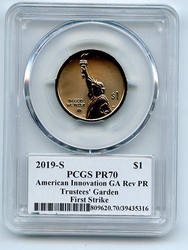 2019 S $1 American Innovation Dollar Reverse Proof GA Trustees