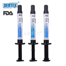 DENTEX Dental Light Cure Flowable Composite Resin Medium Flow A1/A2/A3 Shade