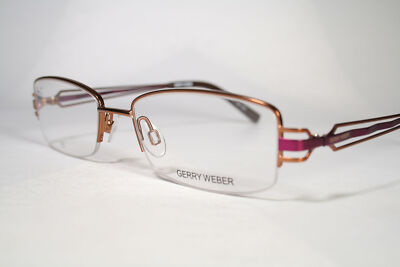 Unworn GERRY WEBER GW-1021 Women's Purple and Orange Semi Rimless Glasses Frames