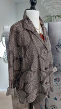 Oska New Blazer Casual Jacket Cotton Blend Pockets Lagenlook Size4 18 20 22 Xl