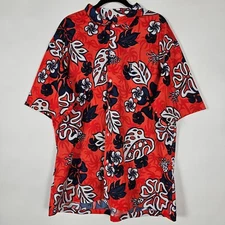 Vintage 90s Local Motion Inc Hawaii Mens XL Short Sleeve Orange Button Shirt