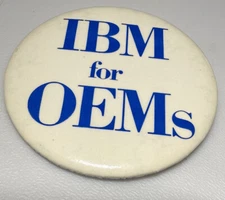 Vintage IBM Advertising IT PC Computer Equipment Button Pin Pinback