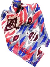 Vivienne Westwood Handkerchief Orb Ethnic Print Red Logo Embroidered 50cm New