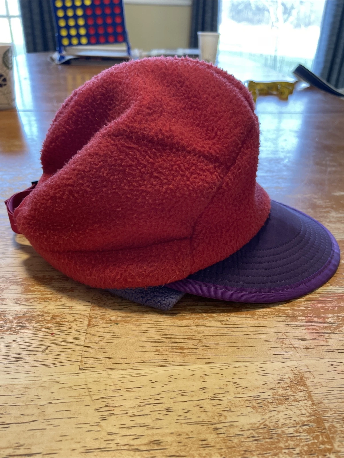 Vintage Patagonia Synchilla Fleece Duckbill Pink 90s Hat USA Made Size Medium