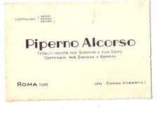 ANNI '30 VINTAGE NEGOZIO PIPERNO AL CORSO ROMA CORSO UMBERTO BIGLIETTO CORTESIA