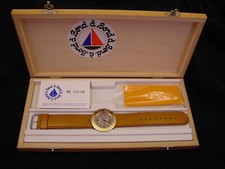 Wristwatch Bord a' Bord Uni-Sex Bronze Genuine Leather NOS 1980s France