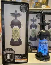 2024 Disney Parks Haunted Mansion Light-Up Hurricane Candle Set Color Changing