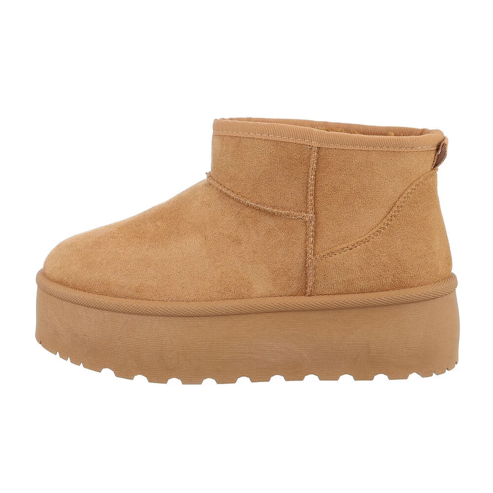 Plateaustiefeletten Damenschuhe 2842 Ital-design In Camel