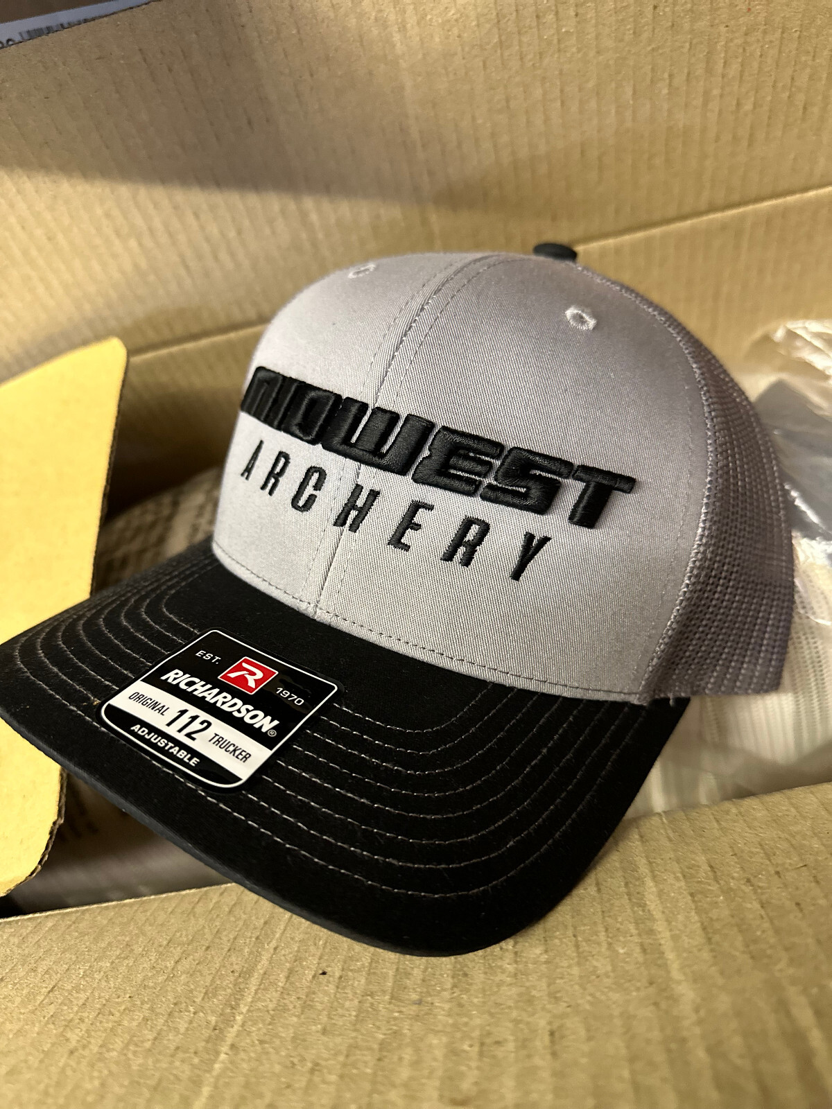 MIDWEST ARCHERY Hat Cap MATHEWS BLACK Gray HOYT RICHARDSON 112 Bow