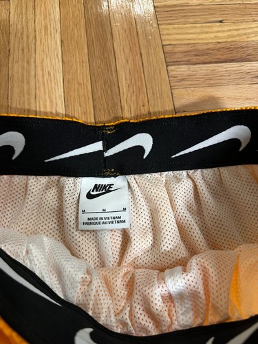 Nike Sportswear Big Kids' (Girls) Woven Pants Size Medium Orange Nylon Swoosh - Picture 3 of 6
