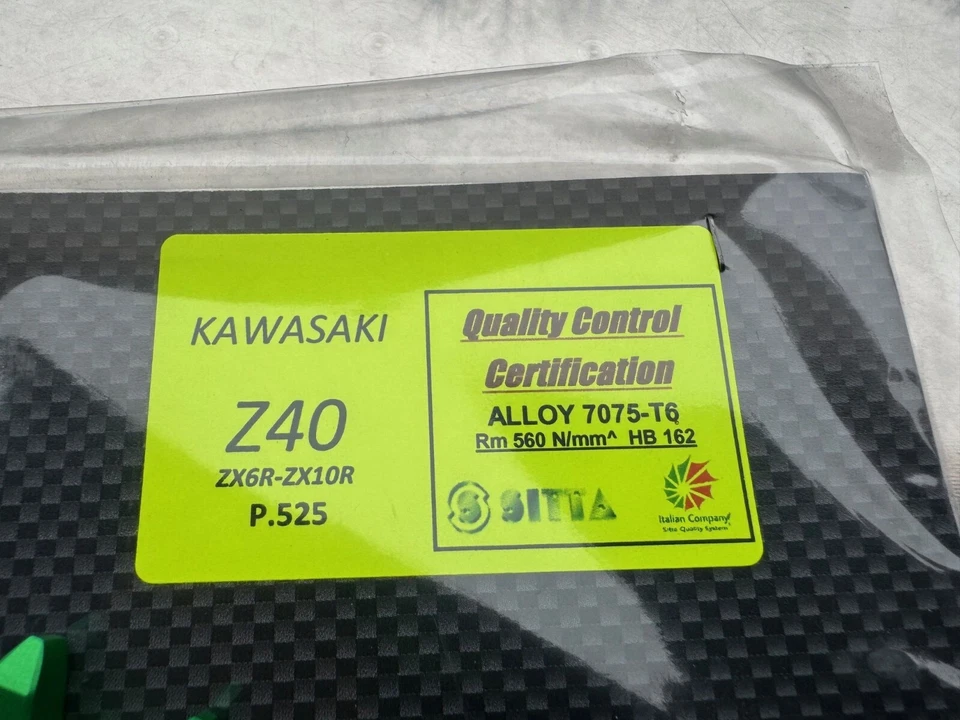 Sitta Alu Kettenrad 40 Z für Kawasaki ZX-10R, ZX-6R, Z1000, grün, #525, 1489-40 - Bild 4 von 4