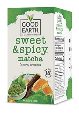 Good Earth Green Tea, Sweet and Spicy, Matcha  Assorted Flavor Names , Sizes 