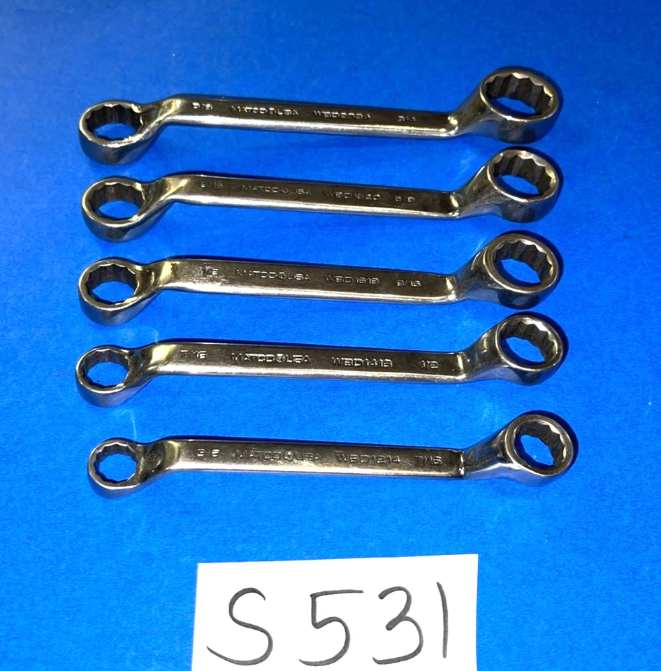 MATCO TOOLS 5 PIECE SAE. OFFSET DOUBLE BOX END WRENCHES 3/8-3/4 - Image 2 of 4