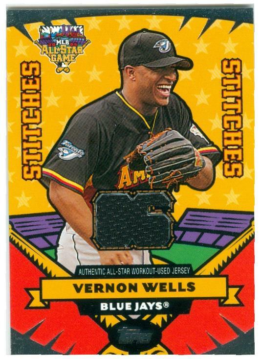 Vernon Wells jersey relic baseball card 2006 Topps #ASVW All Star