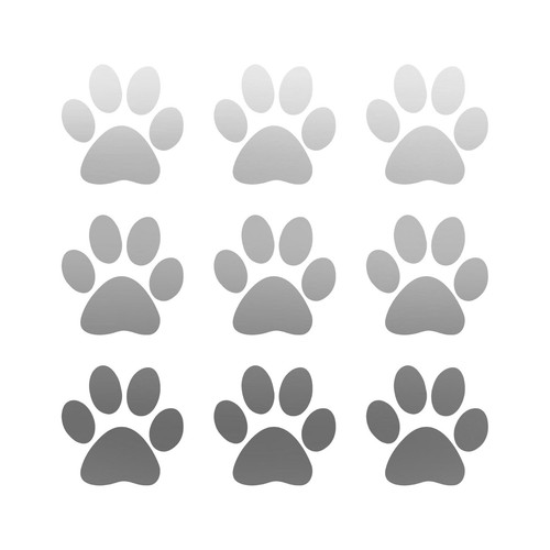 Pet Paws Animal Prints Vinyl Decal Sticker Set of 9 - Picture 9 of 12