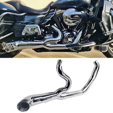 2 Into 1 Exhaust Pipes for Harley 1995-2016 Full Exhaust System Upgrading Chrome