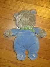 Child of Mine Plush Bear Blue "thank heaven for babies" Stars
