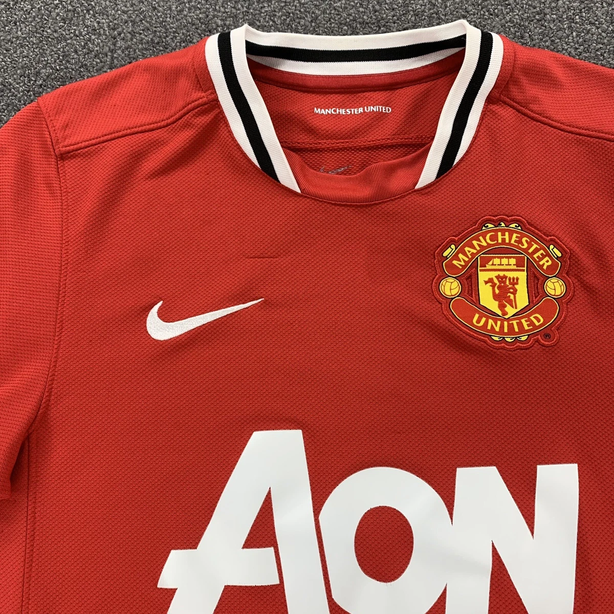 ウェア Nike MANCHESTER UNITED M size manchester shirt NIKE jersey size M medium AON COLLAR black KIT 13