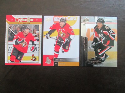 Three Mike Fisher Ottawa Senators Hockey Cards - See Below