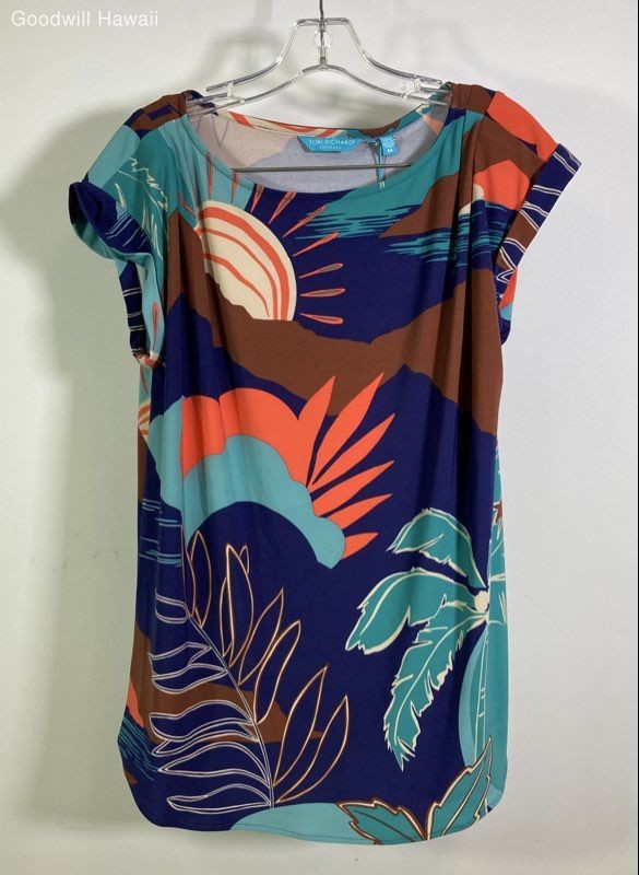 TORI RICHARD Multi-pattern Pull-over Poly/Poly Bl… - image 1