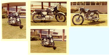 Vintage Honda Motor Cycle 1965-1969"s 305 Honda-Press Photo -Snapshot Lot of 4