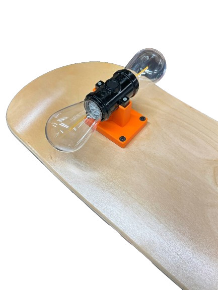 Skateboard Deck Wall Mount Lamp Lighting Kit - Easy Assembly