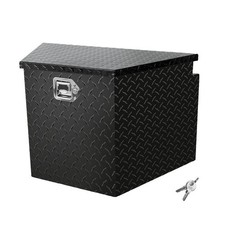 Heavy Duty Aluminum Trailer Tongue Tool Box Truck Bed Rv Atv Lock 29x17x18 Black Heavy Duty Aluminum Trailer Tongue Tool Box Truck Bed Rv Atv Lock 29x17x18 Black