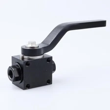 1/8'' Billet Aluminum Brake Line Lock Shut Off Valve Fuel Flow Control, Black