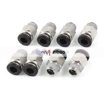 8Pcs 6mm Tube Pneumatic Straight Quick Coupling 1/8'' PT Thread Brass Fittings Kd