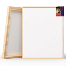 Framed Canvas Wall Art - Mother's Day Gifts, 16x20 Inch Blank Canvas with Woo...