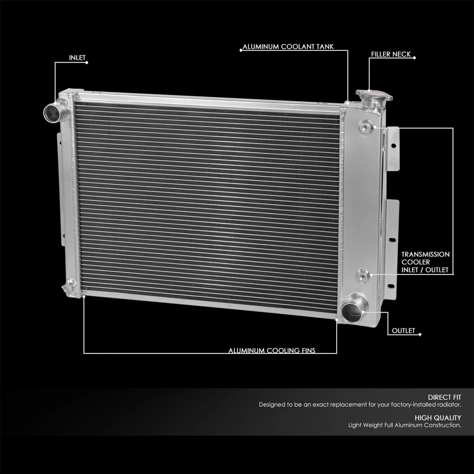 PARA 67-69 CHEVY CAMARO/FIREBIRD T/A 5.3-5.7 V8 RADIADOR NÚCLEO ALUMINIO COMPLETO 3 FILAS Foto 2 de 4