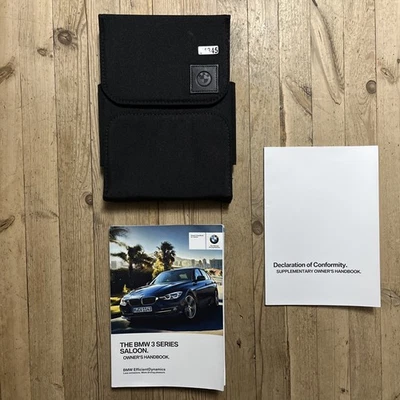 17-23 BMW 3 SERIES SALOON OWNERS MANUAL HANDBOOK + WALLET 2017 Ref21345 - Image 1 of 4