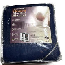 Biddeford Electric Heated Warming King Micro Plush Warmth Blanket 2 Controls New
