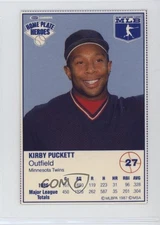 1987 Kraft Home Plate Heroes Food Issue White Card Stock Kirby Puckett HOF 1v6