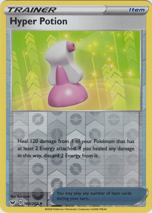 Pokemon - Hyper Potion - 166/202 - Uncommon - Reverse Holo - Sword & Shield - Ba