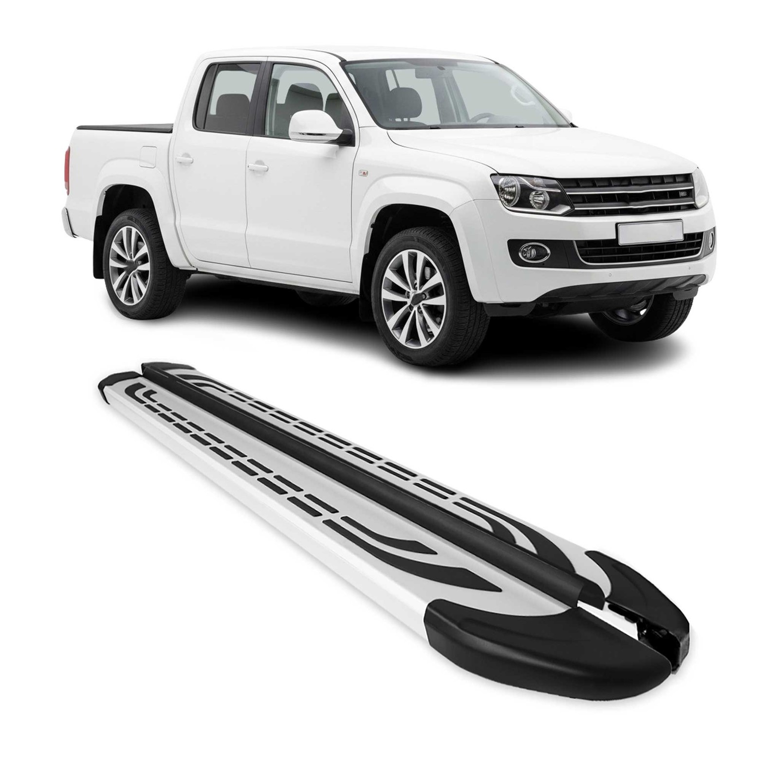 Marchepieds de cabine gris pour VW Amarok, l'accessoire idéal pour le chantier