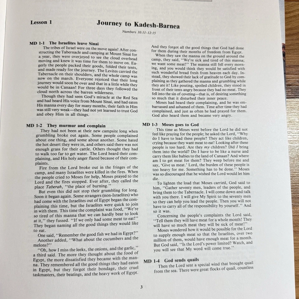 A Beka Book Flash-a-Card Life of Moses Series 3 Journey Through The Wilderness - Image 3 of 3