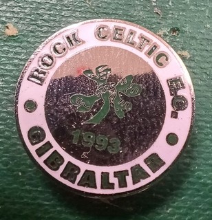RARE Gibraltar Rock Celtic FC Football Club Enamel Pin Badge Calcio Distintivo