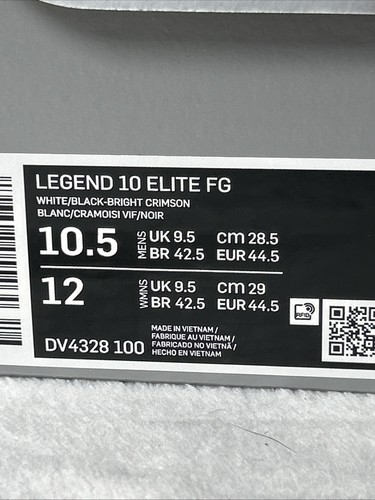 Nike Tiempo Legend 10 Elite FG Men’s Size 10.5 DV4328-100 Mens Soccer Cleats - Picture 10 of 11