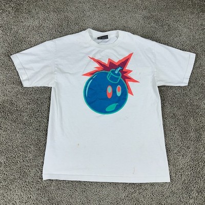 The Hundreds Shirt Mens Medium White Blue Atom Bomb Short Sleeve Casual