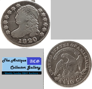 1820 Silver US Philadelphia Mint Capped Bust Dime🪙Antique🪙
