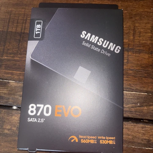 Samsung 870 EVO Series 1TB SATA 2.5" Internal SSD MZ-77E1T0B/AM New Sealed