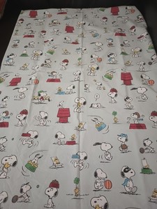 Pottery Barn Kids Blue Peanuts Snoopy Toddler Duvet Cover 36 X 50 Organic Cotton