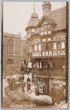 CHESTER The Cross at Bridge Street in the Snow, Cheshire RP Postcard Posted 1905