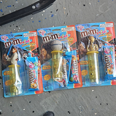 M&M's Minis Star Wars Mix Candy Dispensers w/ Tubes Set, Multicolor Lot of 3