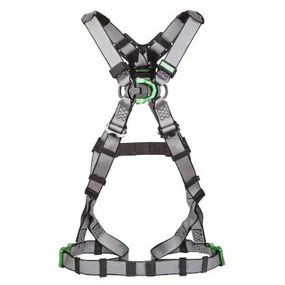 Msa Safety 10194985 V-Fit Full Body Harness, M, 400 Lb., Quick-Connect Chest/