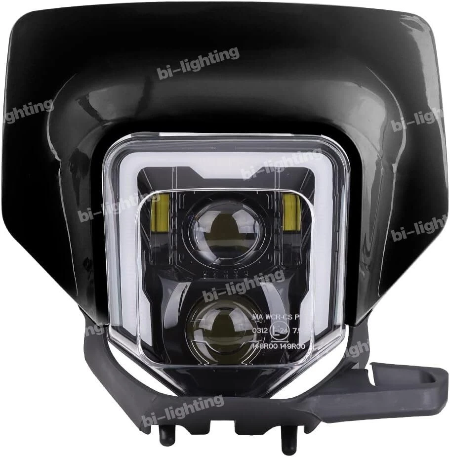 for Husqvarna Husaberg FE 125/ 250/ 350/ 390 with DRLs LED Headlight Black mask - Image 4 of 4